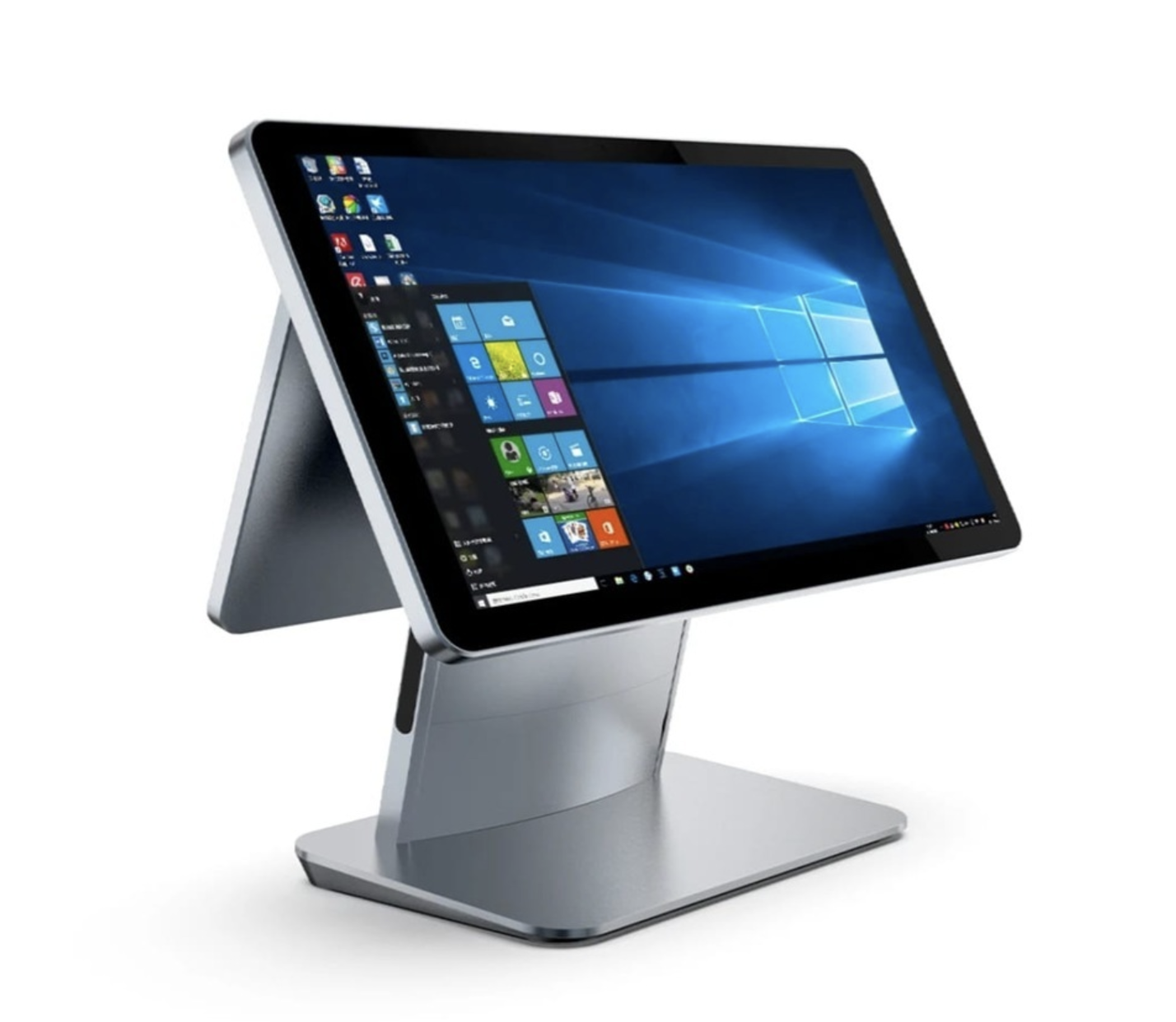 AOTM all-in-one touchscreen ePOS terminal on a stand